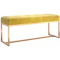 Produktbild: Vidaxl - Sitzbank Senfgelb 110x36x45 cm Samt