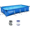 Produktbild: Bestway Frame Pool 400x211x81cm Set Swimming Familien Aufstellpool - Blau