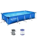 Produktbild: Bestway Steel Pro Frame Pool Set mit Pumpe, eckig - 400x211x81cm, 5700 Liter BG
