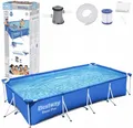 Produktbild: Bestway Steel Pro Frame Pool-Set mit Filterpumpe Schwimmbecken Pool Gartenpool