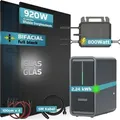 Produktbild: SUNNIVA® 920W Balkonkraftwerk mit 2,24 kWh Speicher Marstek B2500-D, 2x 460W BIFAZIAL FULLBLACK komplett Steckdose, PV Solaranlage + Solarspeicher
