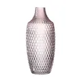 Produktbild: Leonardo Poesia Tisch-Vase, handgefertigte Deko-Vase in Rosa Violett, ovale Blumen-Vase aus Glas, Tisch-Dekoration mit Relief-Optik, Höhe 30 cm, 018680