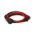Produktbild: Phanteks 6+2-pin Premium Sleeved Internes Netzkabel 0,5 m - Rot/Schwarz