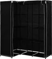 Produktbild: vidaXL Eckkleiderschrank Schwarz 130 x 87 x 169 cm