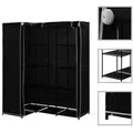 Produktbild: vidaXL Eckkleiderschrank Schwarz 130 x 87 x 169 cm