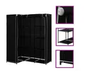Produktbild: vidaXL Stoffschrank Eckkleiderschrank Schwarz 130 x 87 x 169 cm (1-St)