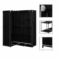 Produktbild: Eckkleiderschrank Schwarz 130 x 87 x 169 cm