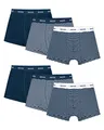 Produktbild: Snocks Boxershorts Herren aus Bio-Baumwolle (6er Pack) - Atmungsaktiv und Ideal für Sport und Alltag - Kein juckendes Etikett - Unterhosen Herren - Gr.XL, Farbe Blau Gestreift