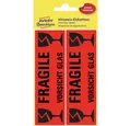 Produktbild: Generic Haftnotizblock Avery Etiketten Vorsicht Glas - 119x38mm