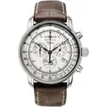 Produktbild: Zeppelin 7680-1 100 Jahre Zeppelin Alarm Chronograph Herrenuhr 42mm 5ATM - Braun