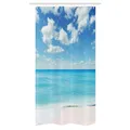 Produktbild: Tropisch Schmaler Duschvorhang Exotischer Strand Vivid Sky