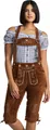 Produktbild: Steigenhöfer Traditionelle Kniebund-Lederhose für Damen mit Trägern Mittelbraun 34