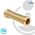 Produktbild: Schlösser Armaturen - tecuro Passstück 3/4 Zoll (DN15) x 80 mm für Wasserzähler Wärmemengenzähler - Messing blank