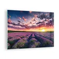 Produktbild: Bilder auf Glas Lavendel Berge Feld Glasbild 70x50cm Wandbilder Dekoration Wohnzimmer Schlafzimmer Küche Deko Klein Wanddeko Bild im Glas Wand Kunstdruck Art Modern Wall Decor Glasdruck GAA70x50-3816