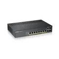 Produktbild: Zyxel Switch 8-Port Gigabit 8-Port Ethernet, 2-Port Combo Smart Managed 0dBA