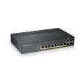 Produktbild: Zyxel GS1920-8HPV2 Managed Gigabit Ethernet (10/100/1000) Power over Ethernet (PoE) Schwarz