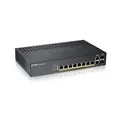 Produktbild: Zyxel Gigabit Ethernet Smart-Managed PoE+ Switch mit 8 Ports, einem Budget von 130 Watt und 2 Gigabit-Combo-Ports, Hybrid Cloud-Modus, Lifetime Garantie [GS1920-8HPv2]