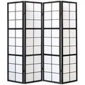 Produktbild: Homestyle4u Paravent, Schwarz, Holz, 176x175x2 cm, Wohnzimmer, Raumteiler & Paravents, Paravents