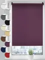 Produktbild: Verdunklungsrollo Seitenzugrollo, Sonello, verdunkelnd, einfache Montage ohne Bohren, freihängend, Klemmfix, 30cm x 100cm Violett Verdunkelungsrollo, Rollos Fenster, Sonnenschutz