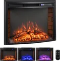 Produktbild: COSTWAY Elektrokamin 1500W, Standkamin Einbaukamin einstellbare 3D-Flammeneffekt & Helligkeit, Wandkamin 5000BTU mit Heizung, Fernbedienung, Timer
