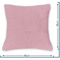 Produktbild: wometo Kissenbezug Strick 45x45 rosa - Reißverschluss OEKO-TEX Dekokissen Sofakissen warme weiche Kissenhülle mit edlem und schlichtem Strickmuster rosa