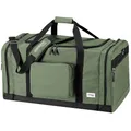 Produktbild: MONZANA® Reisetasche 90L 70x35x35cm Schultergurt Pad Abnehmbar Verstellbar Front & Seitenfächer Standfüße Weekender Duffelbag Sporttasche Grün