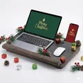 Produktbild: Vigo Wood Laptoptisch - Laptop Unterlage Ständer bis zu 17,3 Zoll - Kissen Tablett für Bequeme Arbeit im Bett oder auf dem Sofa - Nachhaltiges Knietablett für Homeoffice, Lernen und Entspannung
