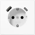 Produktbild: Jung SCHUKOSTECKDOSE MIT USB TYP AC / JUNG LS1520-15CAWW
