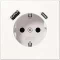 Produktbild: Jung SCHUKO Steckdose mit USB Typ AC LS1520-15CAWW (LS1520-15CAWW)