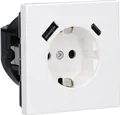 Produktbild: JUNG SCHUKO Steckdose LS1520-15CAWW | USB A+C Ladefunktion | Unterputz | erhöht. Berührungsschutz | 16A 250V | alpinweiß