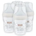 Produktbild: NUK Perfect Match Babyflaschenset | Ab 0 Monate | Passt sich dem Baby an | Temperature Control | Anti-Colic | 150 ml | BPA-frei | Silikontrinksauger, Small | Regenbogen | 4 Stück