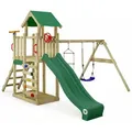 Produktbild: Wickey Spielturm Klettergerüst Multiflyer Light, Schaukel & Rutsche, Outdoor Kinder Kletterturm Mit Sandkasten, Leiter & Spiel-zubehör Für Den Garten - Grün
