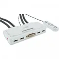 Produktbild: InLine KVM Switch, 4-fach, DVI-D, USB, mit Audio, integr. Kabel