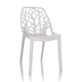 Produktbild: hjh OFFICE Schalenstuhl Gartenstuhl ARTIFO TRI Kunststoff Esszimmerstuhl Indoor und Outdoor, stapelbar, 729446 Weiß