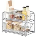 Produktbild: SONGMICS Küchenorganizer, Unterspülbecken-Aufbewahrung, Schiebekörbe, Stapelbar, für Schrankaufbewahrung, Unterspüle, mit Schubladen, für Küche, Bad, Silber KCS017E01