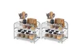 Produktbild: SONGMICS Küchenorganizer-Set Küchen-Organizer, (2-tlg), Küchenregal, Ordnungssystem, 2 Ebenen, stapelbar, erweiterbar