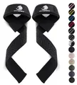 Produktbild: Fitgriff® Zughilfen (gepolstert) für Krafttraining, Bodybuilding, Fitness - Kreuzheben Gurte - Lifting Straps - für Frauen und Männer (Original Black, Grip)