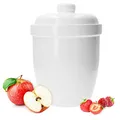 Produktbild: MamboCat Rumbar Rumtopf modern I Steingut Gefäß mit Deckel I Sauerkrauttopf Gärtopf Kimchi I Gurkentopf Mehrzwecktopf I Vorratsbehälter für Rumtopf Früchte I Steinguttopf 4,8 Liter