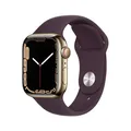 Produktbild: Apple Watch Series 7 GPS LTE 41mm GOLD EDELSTAHL DARK CHERRY Band - Rarität