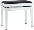 Produktbild: GEWA Pianobank Deluxe Weiß Hochglanz Klavier Hocker Velours schwarz Bank