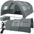 Produktbild: tectake Tunnelzelt Campingzelt Roskilde für 6 Personen, Personen: 6, für 6 Personen grau