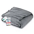 Produktbild: Kuscheldecke Flauschig Fleecedecke 130x150cm Grau