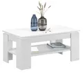 Produktbild: Couchtisch TITAN - weiß - 100 cm breit Sofatisch Wohnzimmertisch Beistelltisch
