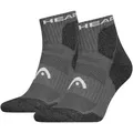 Produktbild: Head Kurzsocken HEAD HIKING ALL CLIMATES QUARTER 2P (2-Paar, 2 Paar) mit Logostickerei grau 35-38