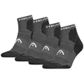 Produktbild: Head Wandersocken Hiking All Climates Quarter Socks (2-Paar) mit Mittelfußstütze grau 35-38
