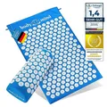 Produktbild: Akupressur-Matte Yogi Nagelmatte Ensptannungs- und Massagematte Akupunkturmatte zur Lockerung von Entspannungen für Körper und Geist mit 7.140 Spitzen (Größe L (67x40cm) mit Kissen)
