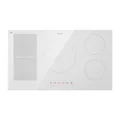 Produktbild: Induktionskochfeld 90 cm 5 Platten Glaskeramik Einbau Induktionskochplatte weiß