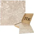 Produktbild: Dalsys - Wandpaneele selbstklebend Mosaikfliesen 1m2, 11 Stück Wandverkleidung feuchtigskeitsbeständig, Premium Qualität für Bad und Küche - Aluoptik