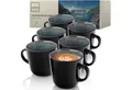 Produktbild: SÄNGER Becher Manila, Steingut, 6 tlg. Kaffeebecher, 400 ml, Handmade, Blau-Schwarz, VALUE COLLECTION