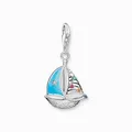 Produktbild: THOMAS SABO Charm-Anhänger türkises Segelboot Silber mit Emaille 1927-340-7